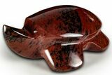 Polished Red (Mahogany) Obsidian Turtle - Oregon #331576-1